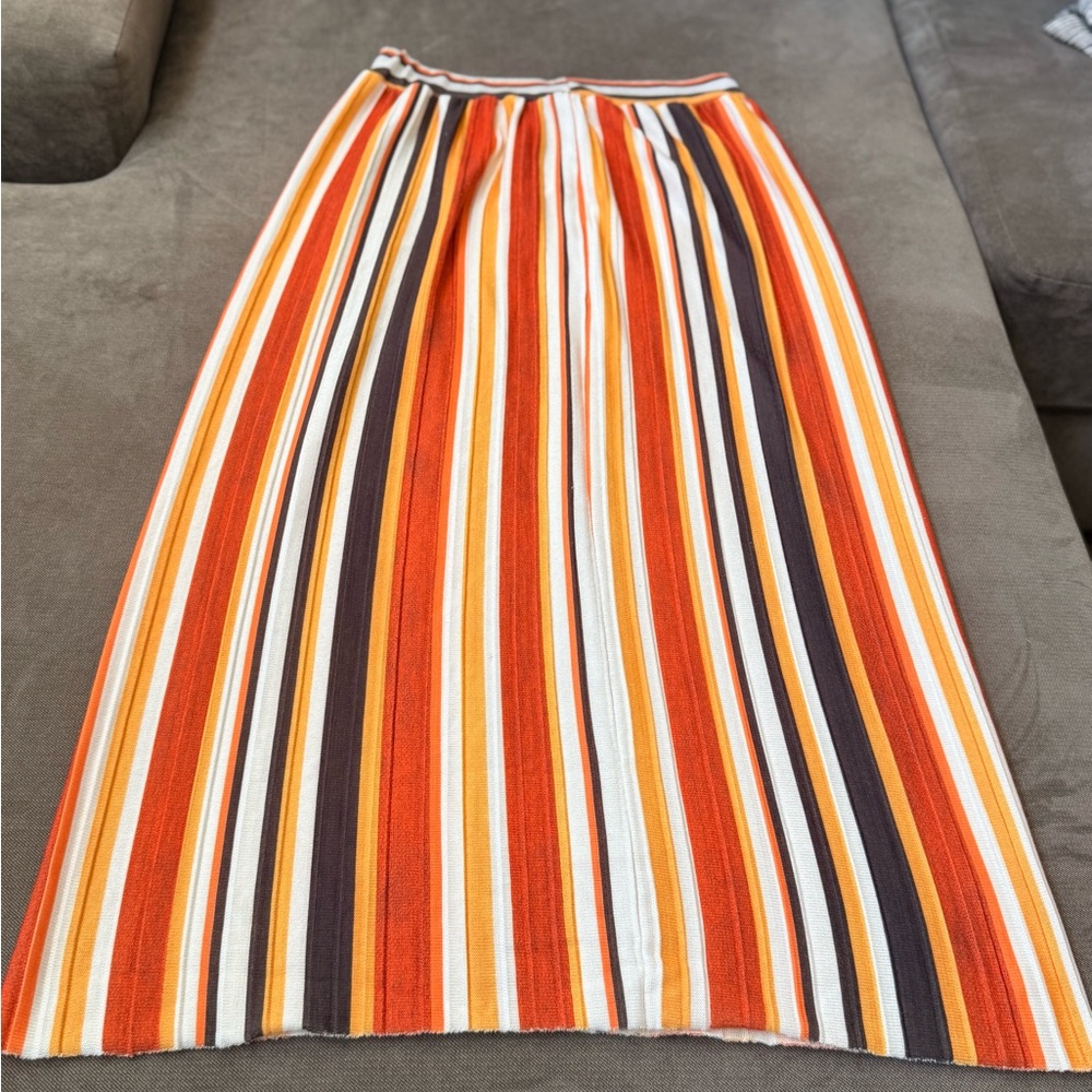 Zara Multicolor Striped A-Line Skirt